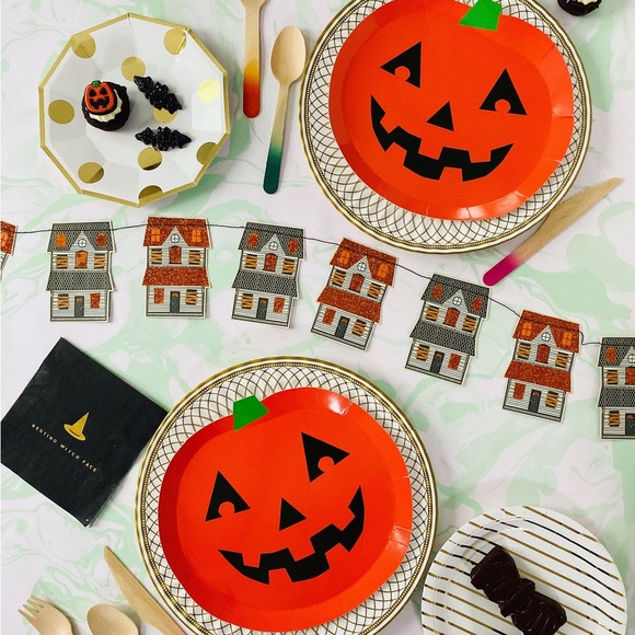 Meri Meri Jack O’Lantern Plates & Napkins Set - Picture 4 of 5